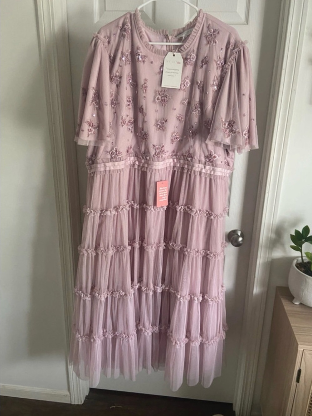 Ivy City Co Dusty Pink Embroidered Maxi Dress